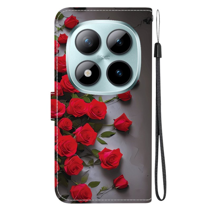Fodral För Xiaomi Redmi Note 15 Pro 5g Röda Rosor
