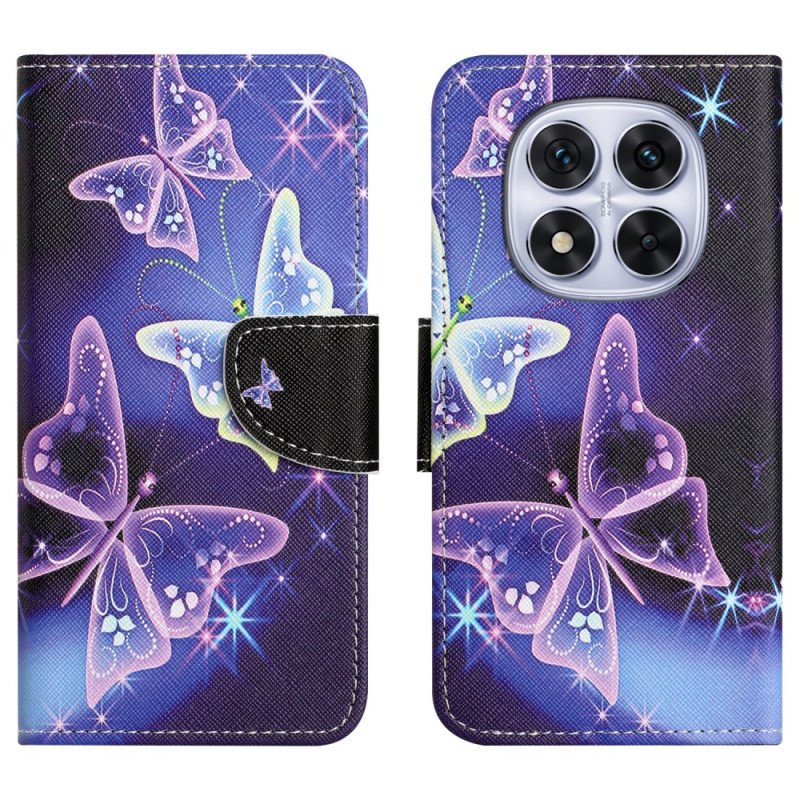 Fodral Xiaomi Redmi Note 15 Pro 5g Glittrande Fjärilar