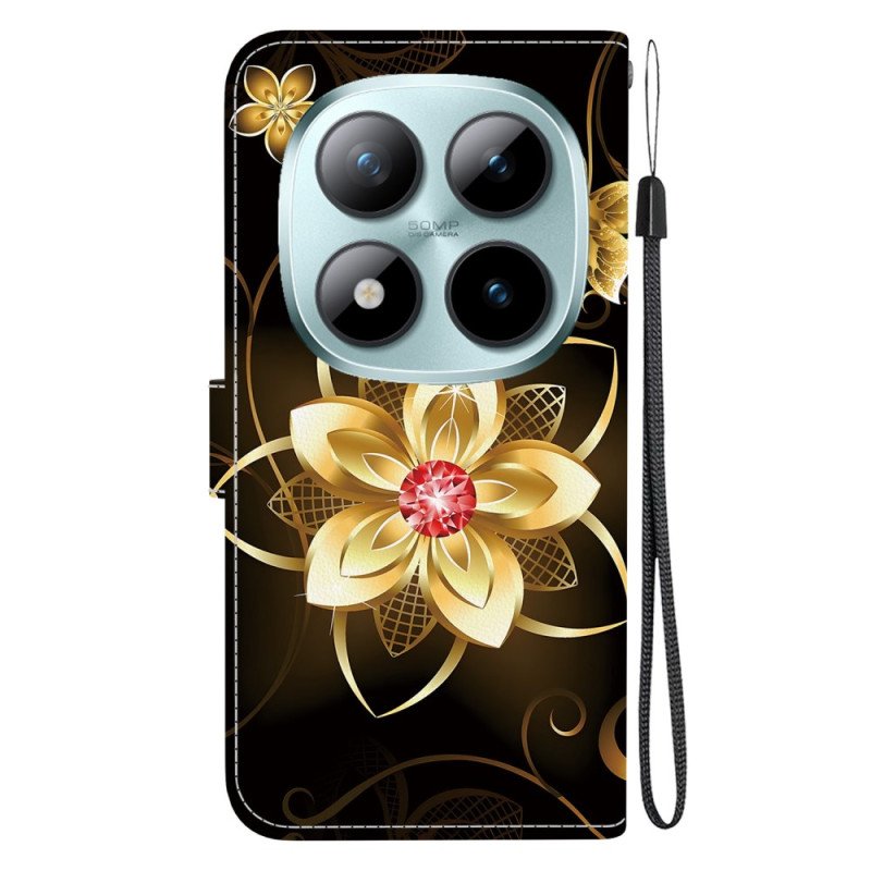 Fodral Xiaomi Redmi Note 15 Pro 5g Gyllene Blomma