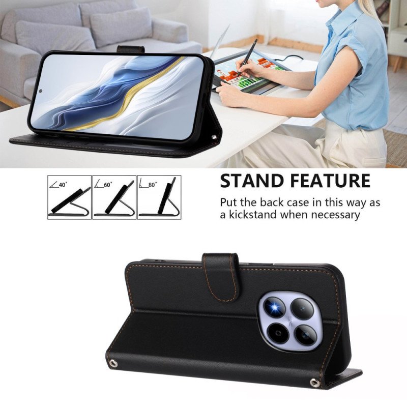 Fodral Xiaomi Redmi Note 15 Pro 5g Klassisk Med Rem