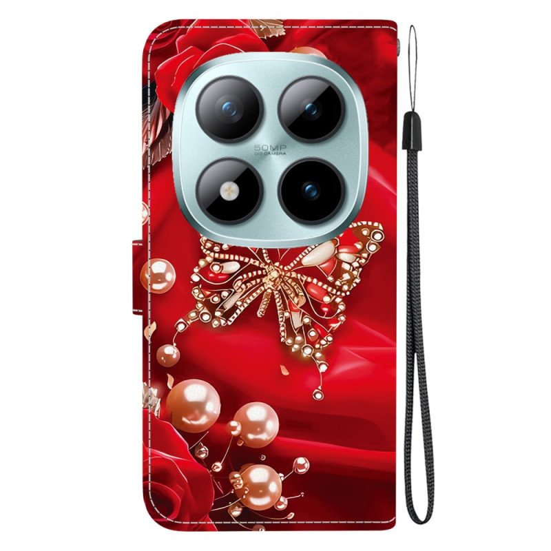 Fodral Xiaomi Redmi Note 15 Pro 5g Pärlrosa Fjäril