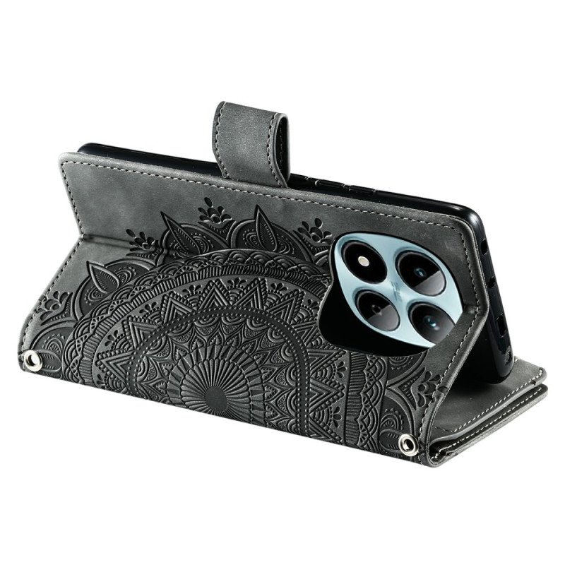 Fodral Xiaomi Redmi Note 15 Pro 5g Plånbok Med Mandala I Mockaeffekt