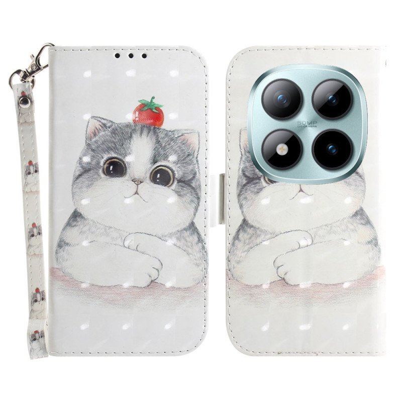 Fodral Xiaomi Redmi Note 15 Pro 5g Söt Katt Med Remmar