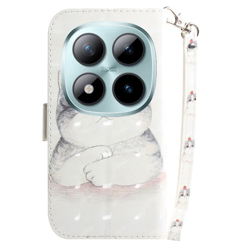 Fodral Xiaomi Redmi Note 15 Pro 5g Söt Katt Med Remmar