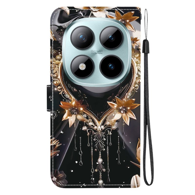 Fodral Xiaomi Redmi Note 15 Pro 5g Svart Och Guld Hjärta