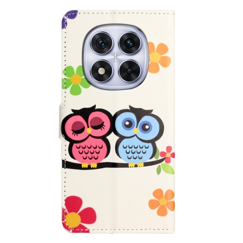 Läderfodral Xiaomi Redmi Note 15 Pro 5g Telefonfodral Par Ugglor