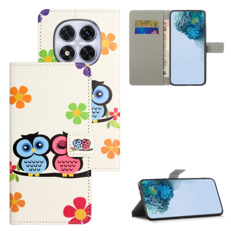 Läderfodral Xiaomi Redmi Note 15 Pro 5g Telefonfodral Par Ugglor