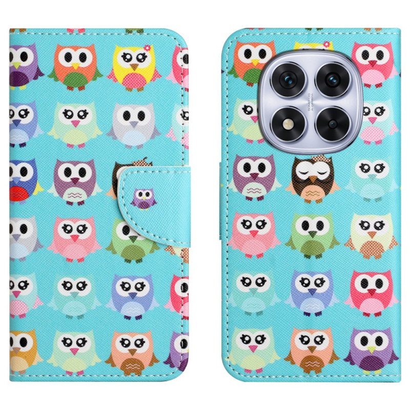 Läderfodral Xiaomi Redmi Note 15 Pro 5g Telefonfodral Ugglor