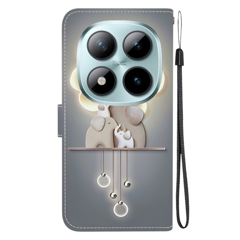 Läderskal Fodral Xiaomi Redmi Note 15 Pro 5g Tre Elefanter