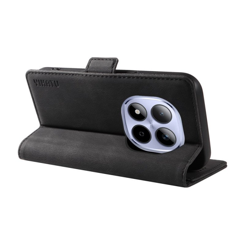 Läderskal Fodral Xiaomi Redmi Note 15 Pro 5g Yikatu I Mockaeffekt