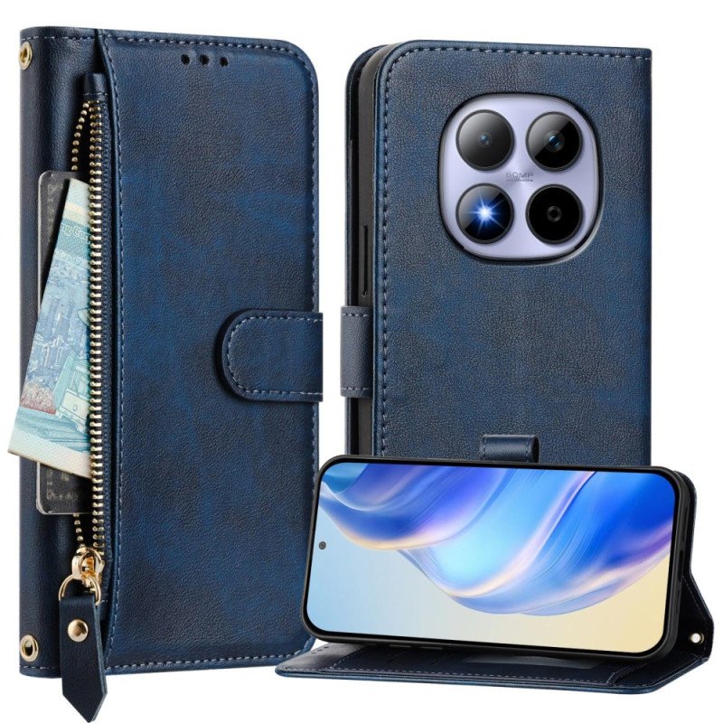 Skyddsfodral Xiaomi Redmi Note 15 Pro 5g Fack Med Dragkedja Och Flera Kortfack