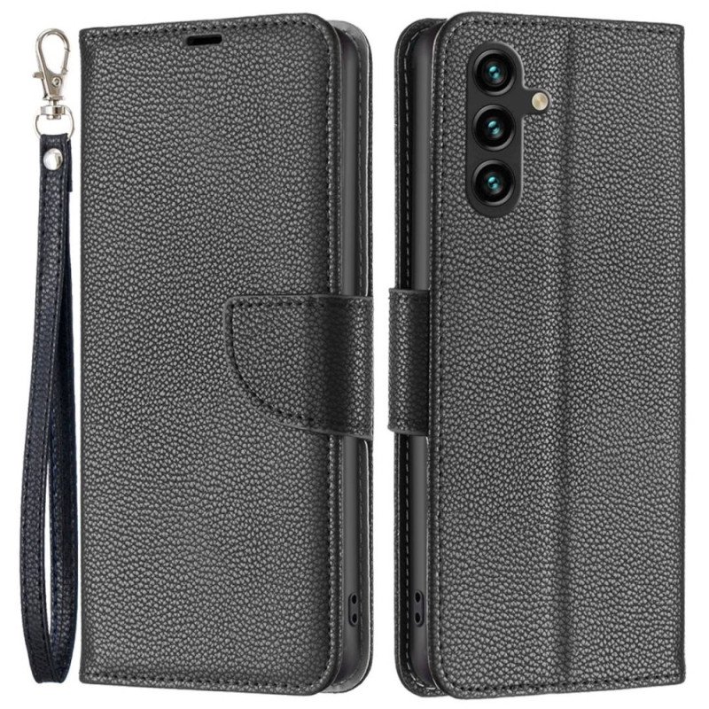 Folio-fodral Samsung Galaxy A14 / A14 5G Med Kedjar Sned Remspänne