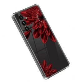 Skal Samsung Galaxy A14 / A14 5G Sömlös Röd Blomma