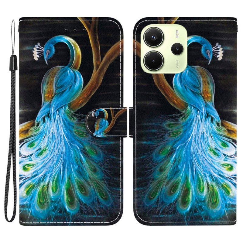 Fodral Xiaomi Redmi Note 14 4g Påfågelmönster