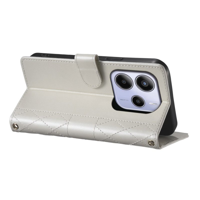 Fodral Xiaomi Redmi Note 14 4g Quiltad Med Rem Och Axelrem