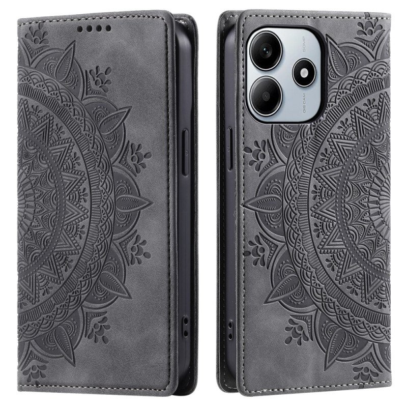 Folio-fodral För Xiaomi Redmi Note 14 4g Mandala-mockaeffekt