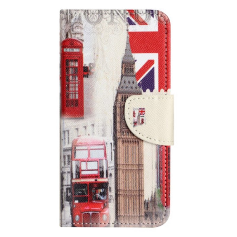 Läderskal Fodral Xiaomi Redmi Note 14 4g London Life