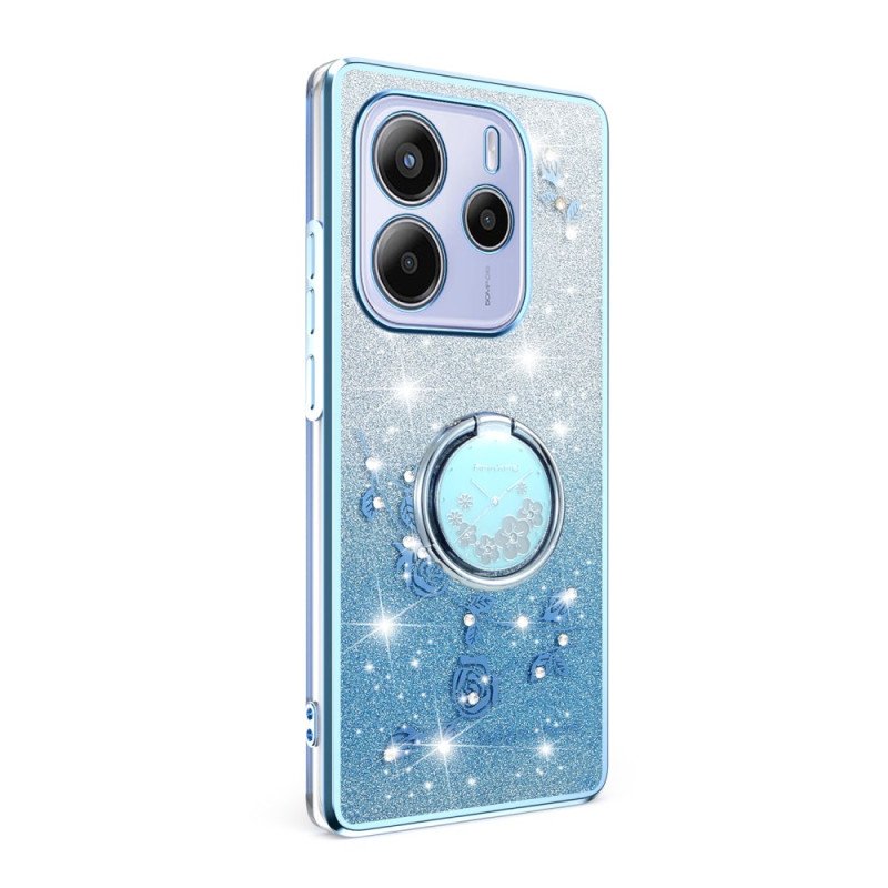 Skal För Xiaomi Redmi Note 14 4g Hållare För Strass- Och Blomring