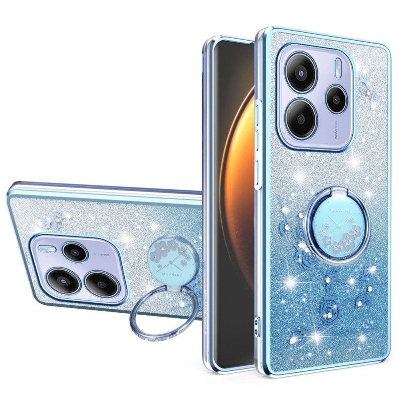 Skal För Xiaomi Redmi Note 14 4g Hållare För Strass- Och Blomring