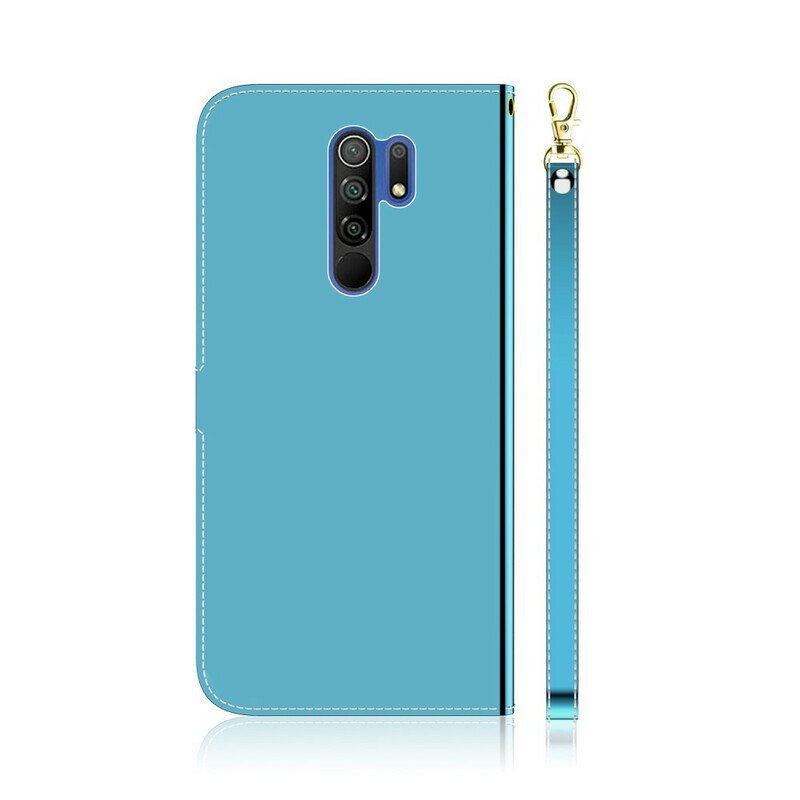Fodral Xiaomi Redmi 9 Spegelskydd I Konstläder