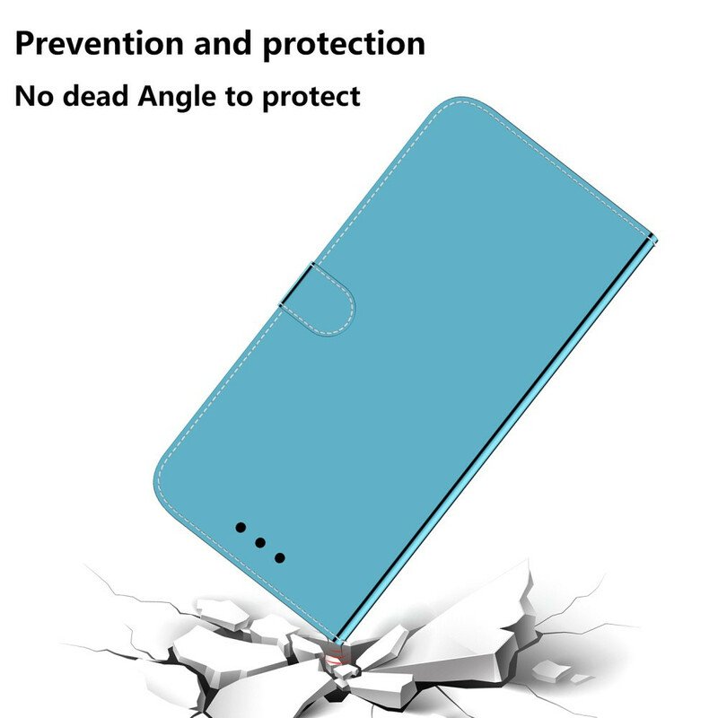 Fodral Xiaomi Redmi 9 Spegelskydd I Konstläder