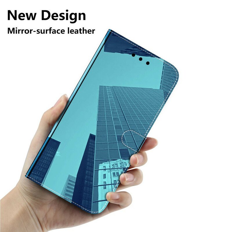 Fodral Xiaomi Redmi 9 Spegelskydd I Konstläder