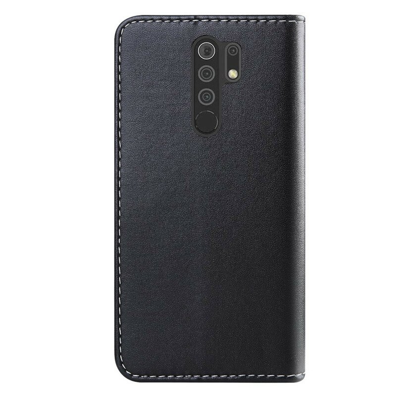 Fodral Xiaomi Redmi 9 Trefärgad Lädereffekt
