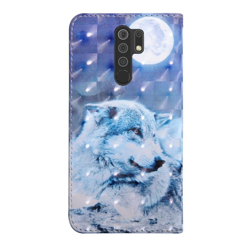 Fodral Xiaomi Redmi 9 Varg I Månsken