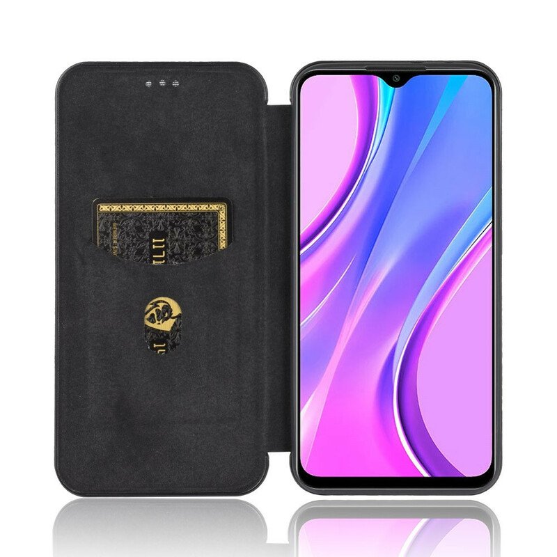 Folio-fodral Xiaomi Redmi 9 Läderfodral Färgad Kolsilikon