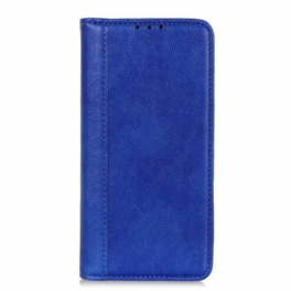 Folio-fodral Xiaomi Redmi 9 Läderfodral Litchi Split Läderversion