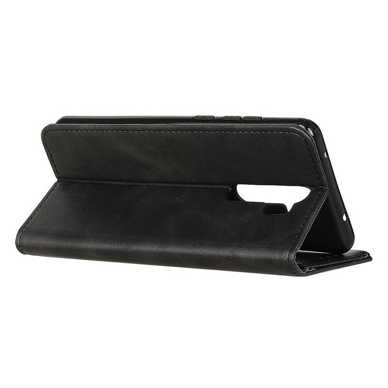 Folio-fodral Xiaomi Redmi 9 Läderfodral Split Läder