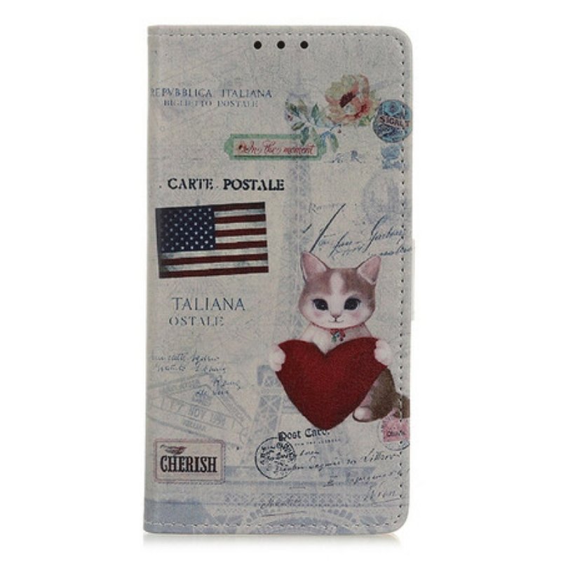 Folio-fodral Xiaomi Redmi 9 Resenär Katt