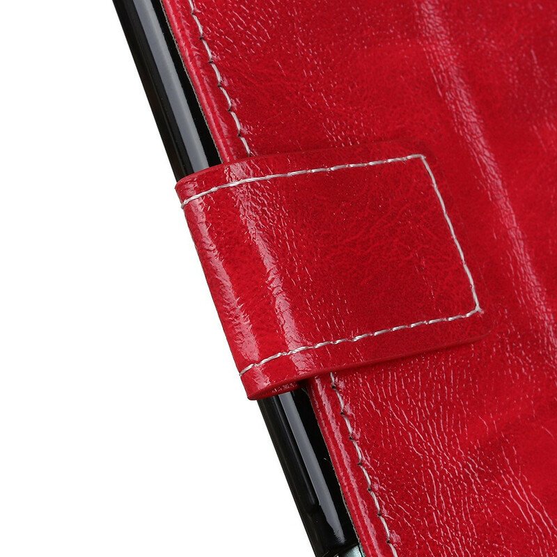 Folio-fodral iPhone 12 Mini Glänsande Och Exponerade Sömmar