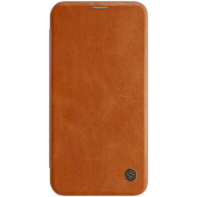 Folio-fodral iPhone 12 Mini Läderfodral Nillkin Qin-serien