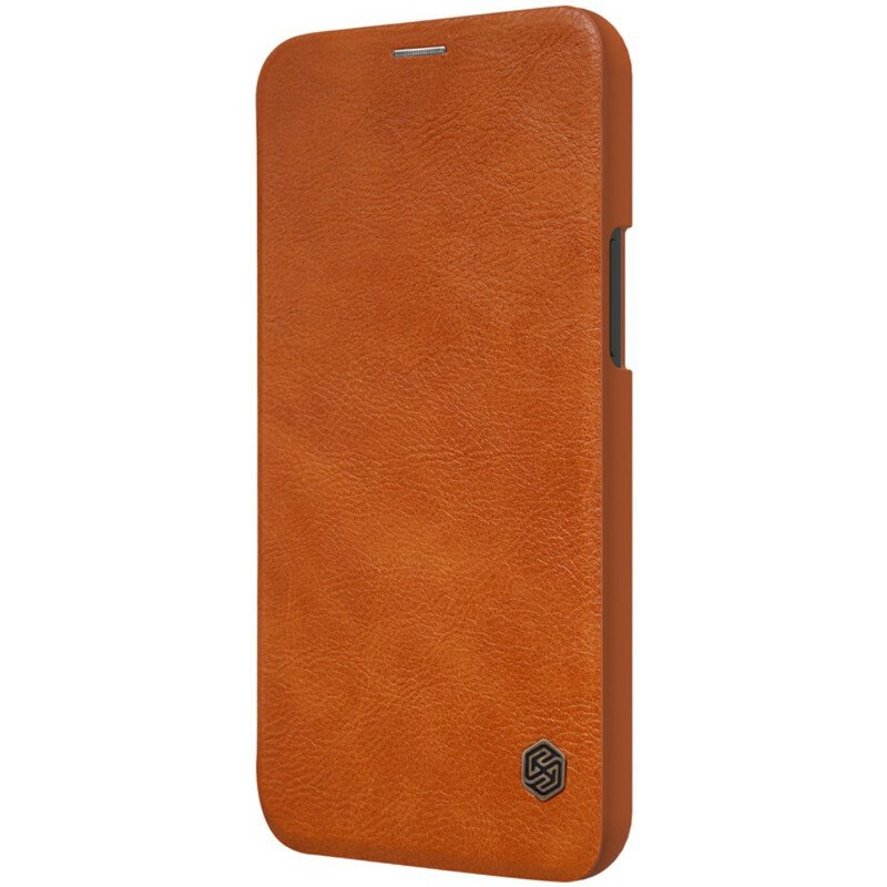 Folio-fodral iPhone 12 Mini Läderfodral Nillkin Qin-serien