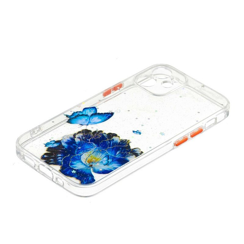 Skal iPhone 12 Mini Blommig Fjärilshybrid