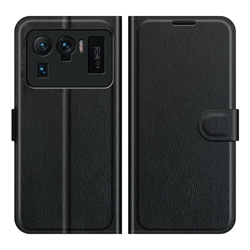 Fodral Xiaomi Mi 11 Ultra Klassisk Litchi Lädereffekt
