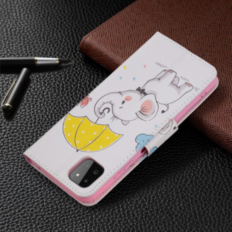 Fodral Samsung Galaxy A22 5G Baby Elefant