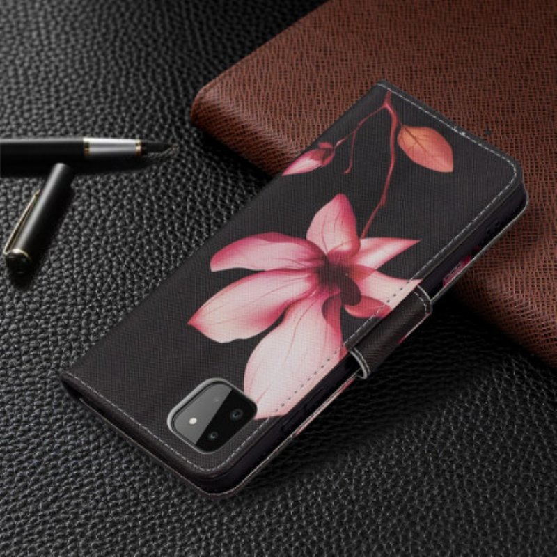 Fodral Samsung Galaxy A22 5G Rosa Blomma