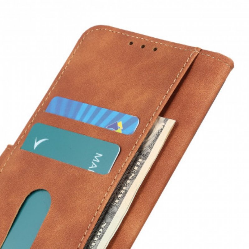 Fodral Samsung Galaxy A22 5G Vintage Matt Lädereffekt Khazneh