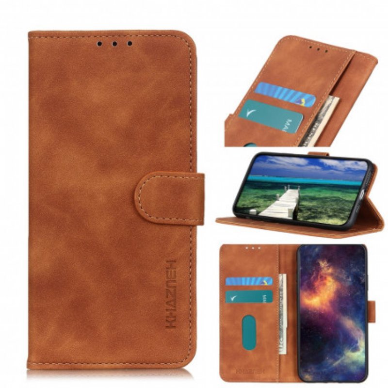 Fodral Samsung Galaxy A22 5G Vintage Matt Lädereffekt Khazneh