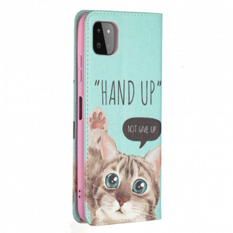 Folio-fodral Samsung Galaxy A22 5G Läderfodral Hand-up