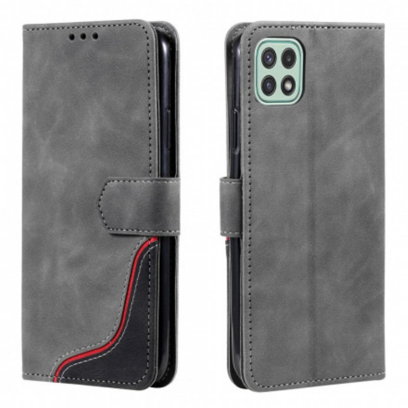 Folio-fodral Samsung Galaxy A22 5G Skin-feel Wave
