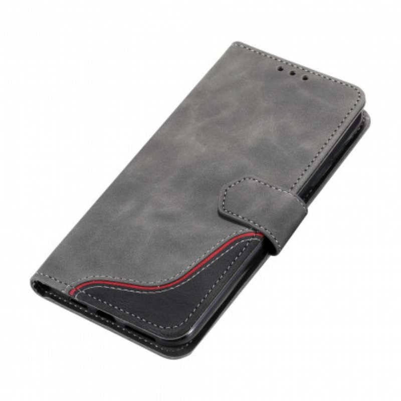 Folio-fodral Samsung Galaxy A22 5G Skin-feel Wave