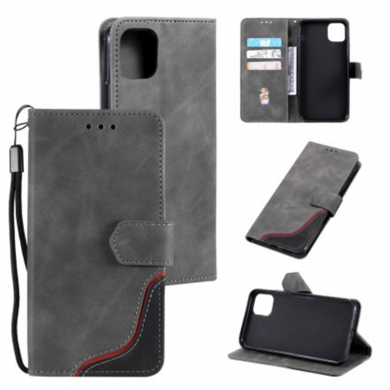 Folio-fodral Samsung Galaxy A22 5G Skin-feel Wave