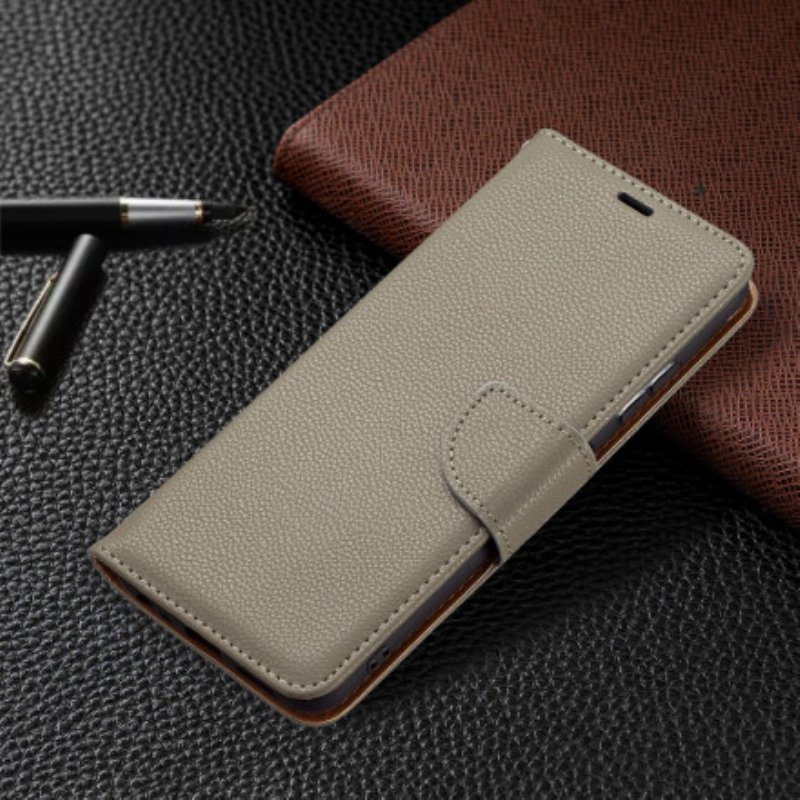Läderfodral Samsung Galaxy A22 5G Folio-fodral Litchi Rabat Oblique