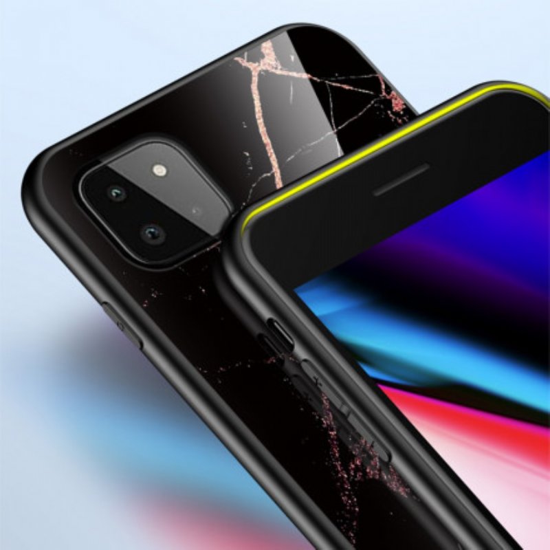 Skal Samsung Galaxy A22 5G Premium Färg Härdat Glas