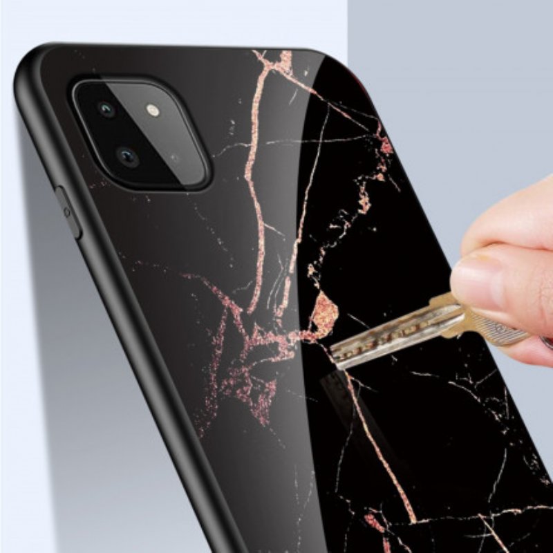 Skal Samsung Galaxy A22 5G Premium Färg Härdat Glas