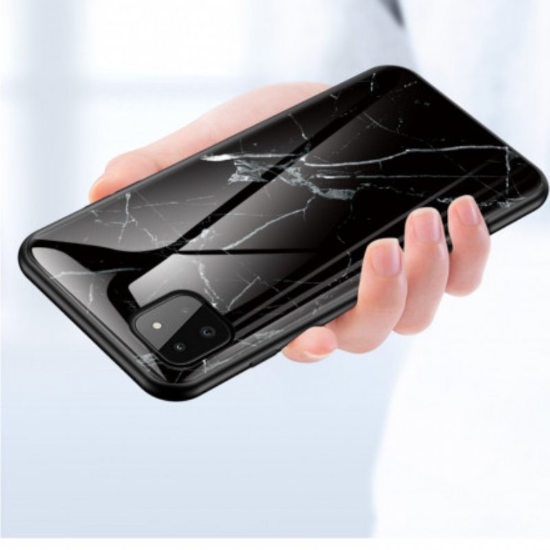 Skal Samsung Galaxy A22 5G Premium Färg Härdat Glas