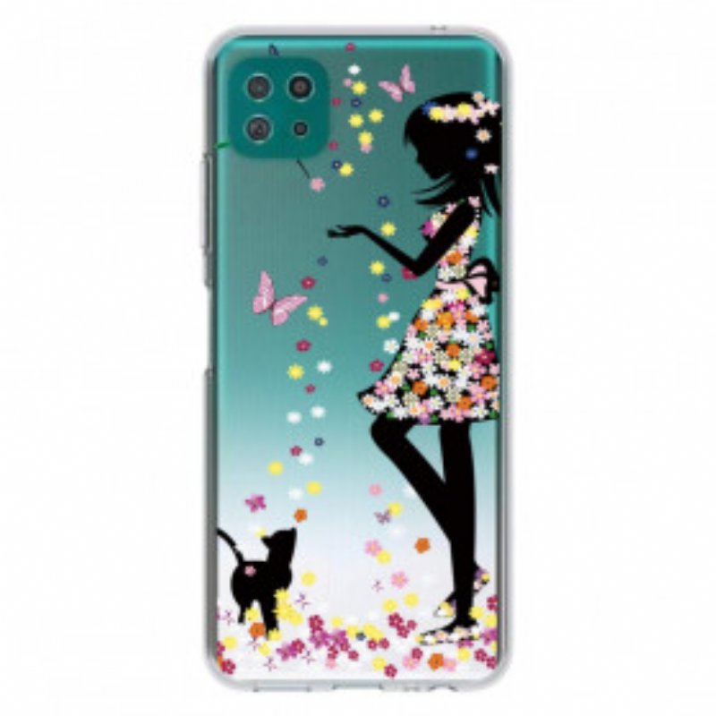 Skal Samsung Galaxy A22 5G Vackert Blomhuvud